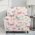 thumbnail image 2 of Whosucclay Colorful Butterfly Star Print Recliner Cover 4-Pieces Reclining Covers with Pocket Stretch Recliner Chair Covers with Elastic Band Washable Furniture Protector for Pets, Kids, 2 of 8