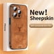 thumbnail image 2 of Funda de teléfono de cuero de ciervo de lujo para iPhone 14 13 12 Pro Max, protector de silicona a prueba de golpes Fivean unisex, 2 of 2
