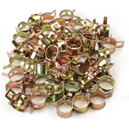 

WCX 50pcs 4/9 / 12mm Spring Band Type Action Hose Pipe Clamp Low Pressure Air Clip Clamp Fasteners Assortment Kit for Plumbing Automotive and Mechanical-0614