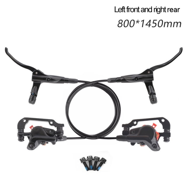 Yimiti 2-Piston Hydraulic Brake Set Front 800Mm And Rear 1450Mm Disc Brake Kit,Left F-Right R
