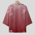 thumbnail image 5 of Mens Shirts Casual Cherry Flower Kimono Half Sleeve Blouses Elegant Loose Soft Cardigan Mens Hawaiian Shirt XL, 5 of 7