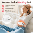 thumbnail image 4 of Cordless Heating Pad for Period Cramps, Heating Belt for Menstrual Cramps with 5 Heat Levels 4 Massage Modes, NTC Safe Temperature Control, Auto Timer, Birthday Christmas Gift for Women Mom Wife, 4 of 11