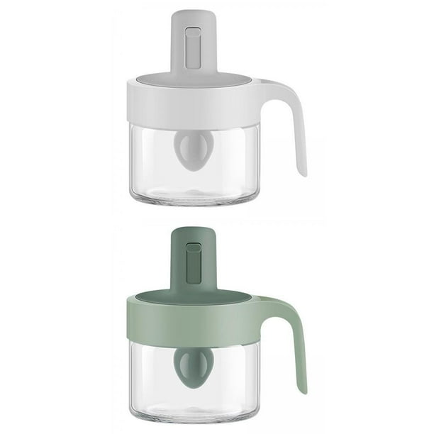 Recipiente de Almacenamiento de Lata para Condimentos de Cocina para Especias, Pimienta, Sal Gris+Recipiente de Almacenamiento de Lata P