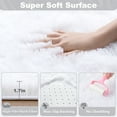 thumbnail image 2 of KIXINWA 5x7 Washable Large Area Rug for Living Room, Fluffy Shag Rug for Bedroom, Ultra Soft Plush Non Slip Carpet for Indoor Floor Bedside Nursery Kids Girls Room Dorm, Home Decor Aesthetic, White, 2 of 5