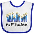 thumbnail image 3 of Inktastic My First Hanukkah with Lit Candles Boys or Girls Baby Bib, 3 of 4