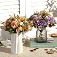 thumbnail image 5 of Artificial Flowers, 2Pcs Peony Silk Hydrangea Flower Bouquet Flowers Arrangements Table Centerpieces (Purple), 5 of 7