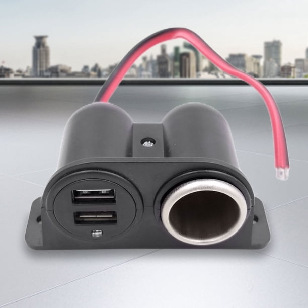 Encendido de cargador de automóvil de 12V Dual Puerto USB Auto Cargador Splitter Fast Carging Splitter Cargador de cargador para iPhone Android para la tableta del teléfono