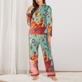 thumbnail image 2 of Daiia Floating Colorful Cereal for Women's Long-Sleeved Pajama Set – Soft & Comfortable Sleepwear Button-Up Pajamas Cozy Lounge Wear-Small, 2 of 7