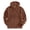 Brown, variant on PuLe Hoodies for Men Men's Fall And Winter Solid Color Hooded Sweatshirt Fashion Loose Pullover