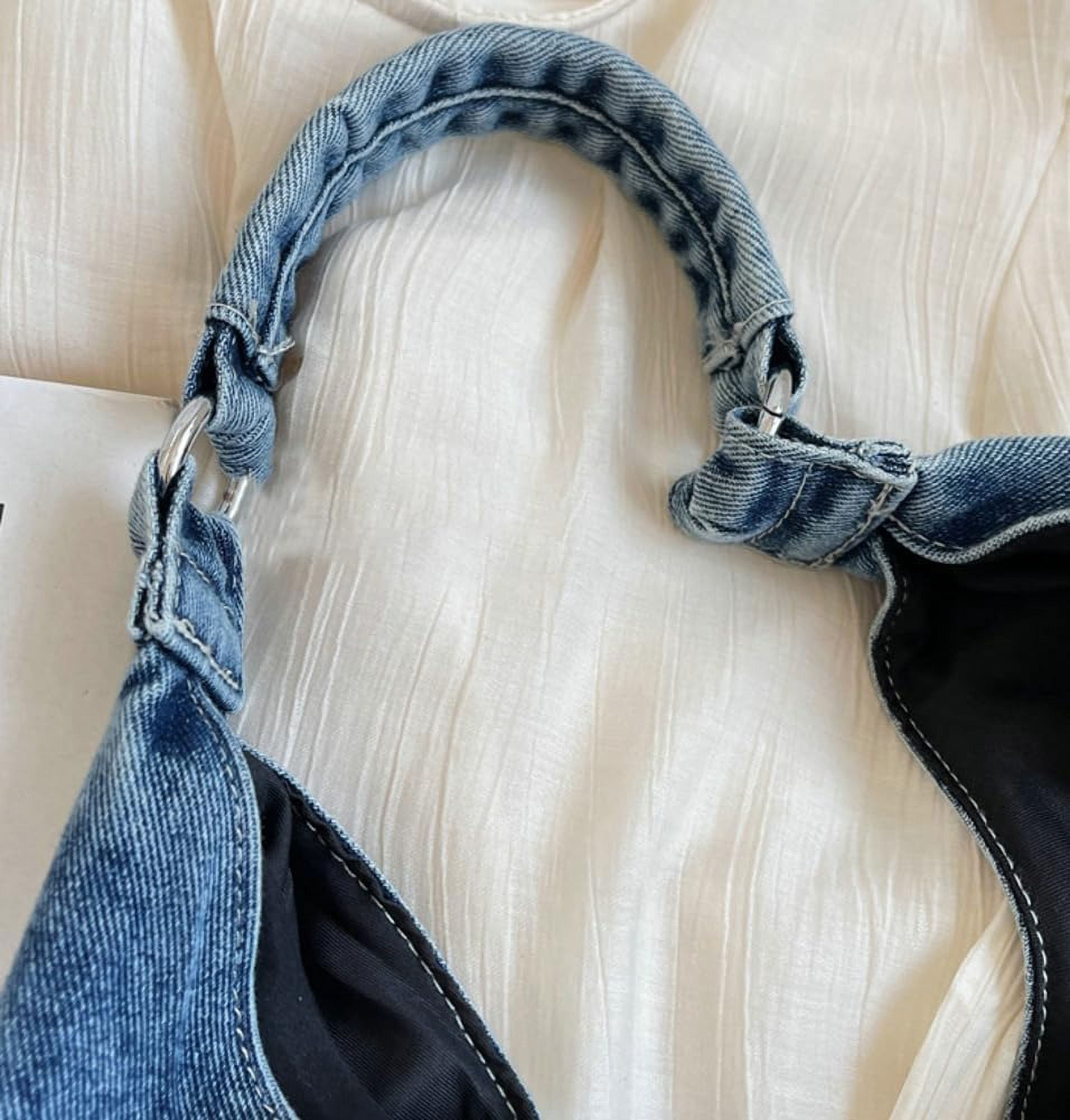 Municipal Shoulder Bag for Women Casual Denim Purse Hobo Bags Tote Bag Retro Crossbody Bag Handbags