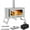 Silver Basic, variant on Portable Hot Tent Stove,Wood Burning Stove for Camping, Tent Stove With View Glass, Large Stainless Steel Camping Stove With 5 Chimney Pipes for Outdoor Heating and Cooking