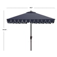 thumbnail image 4 of Safavieh Elegant 7.5' Market Crank Square Patio Umbrella, Navy/White, 4 of 6