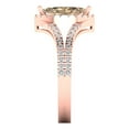 thumbnail image 3 of Clara Pucci 14K Rose Gold Solid Gold YellowMoissanite Halo Anniversary Ring for Women - 1.2 cttw Marquise Cut, 3 of 7