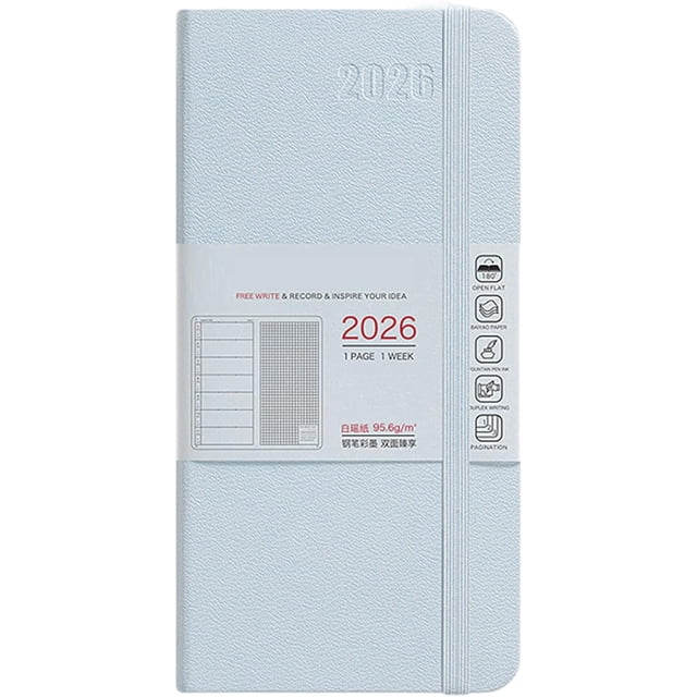 2026 Weekly and Monthly Planner with Hardcover, Lay-Flat Binding for Daily Scheduling, Goal Tracking, and Note-Taking, 1 Count