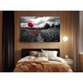 thumbnail image 4 of Red Flower on Black and White Background Canvas Wall Art - High-Quality Floral Print - Handcrafted Modern Decor - Stylish Wall Art - Gift for Home or Office, 4 of 7