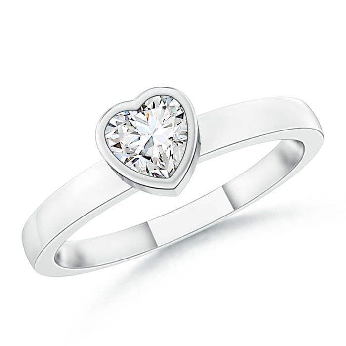 Details about   Heart Cut Diamond Criss-cross Shank Love Promise Ring In 14K White Gold Finish 