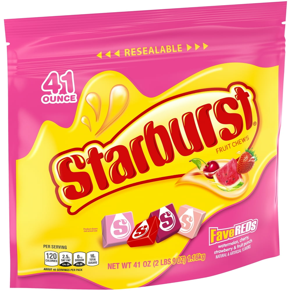 Starburst, FaveREDS Fruit Chews Candy, 41 Ounce