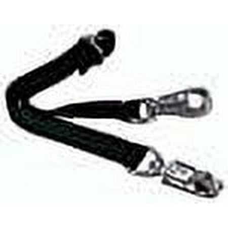 Hamilton Adjustable Double Thick Trailer Tie With Panic Snap And Bull Snap For Horse 1-Inch By 30-Inch Black (Pack of 1)