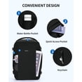 thumbnail image 6 of WANDF Small Travel Backpack for Men,Personal Item Bag 17x10x9 | 20L Airline Approved Carry On Backpack,Smart Clamshell  Backpacks,14" Laptop Backpack for Work,College,Business(Black), 6 of 13