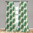 thumbnail image 4 of Ambesonne Geometric Curtains, Repeating Rectangles Plot, Pair of 28"x95", Lime Green and Sea Blue, 4 of 4
