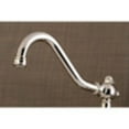 thumbnail image 3 of Kingston Brass KS3226AX Vintage 6" Adjustable Center Wall Mount Kitchen Faucet, Polished Nickel, 3 of 5