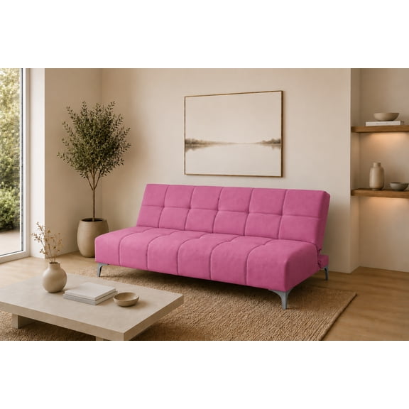Sofa Cama El Bazar Store New York Rosa Futon 3 posiciones 75 cm