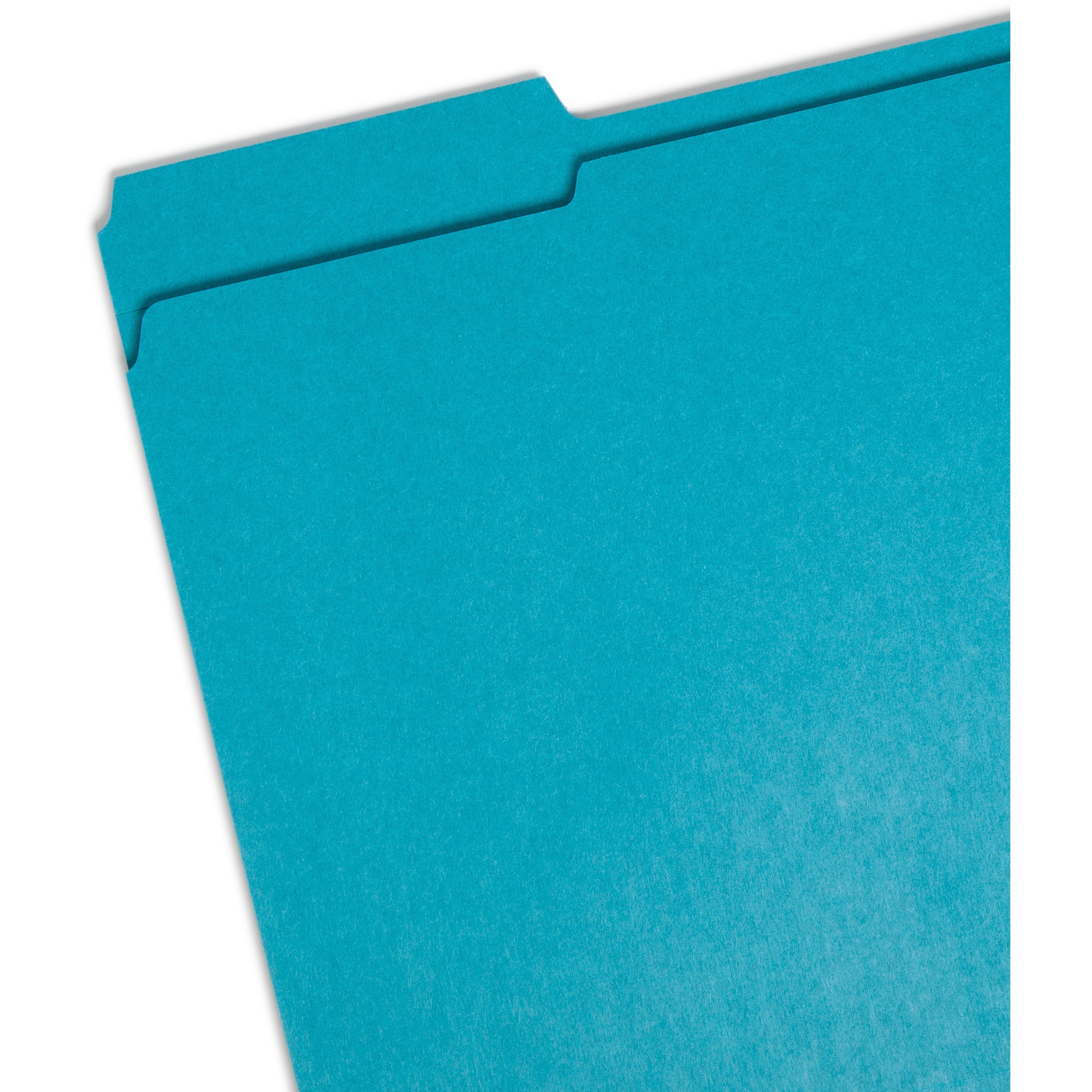Smead 13134 File Folders, 1/3 Cut, Reinforced Top Tab, Letter, Teal, 100/Box