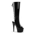 thumbnail image 2 of *7" Heel, 2 3/4" PF Open Toe/Heel Knee BT, Side Zip - Blk Pat/Blk, 9, 2 of 2