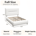 thumbnail image 4 of VIPLOV Full size Cloud Bed Frame, Boucle Bed with Adjustable Headboard, Soft Rounded Corner Guards, Silent Design, Easy to Assemble, White, 4 of 7