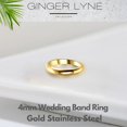 thumbnail image 2 of 4mm Stainless Steel Wedding Band Ring for Women or Men Ginger Lyne Collection, 2 of 7