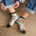 thumbnail image 3 of Pofeuu Mushroom and Frogs Print 30cm Socks, Adult Running Hiking Socks for Youth and Adult, 3 of 7