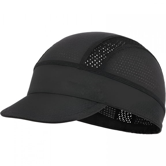 TELOLY Cycling Cap, Cooling Skull Cap Helmet Liner with Sun Visor, Sun Protection Running Bike Cap for Men Women Under Helmet visor hats for women