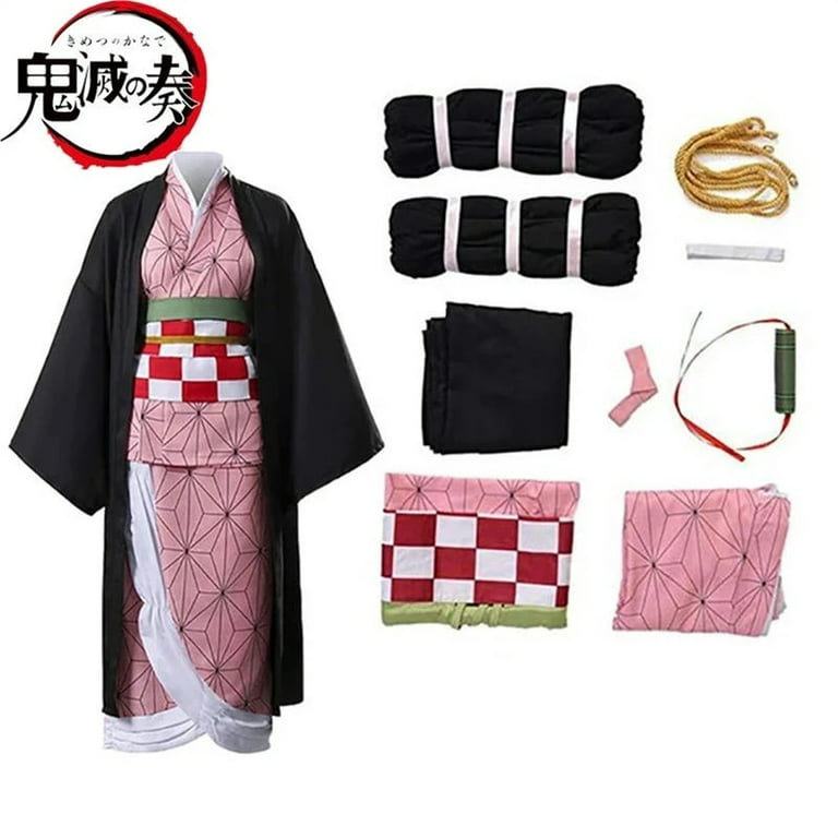 laser Kinderdag pakket Demon Slayer Kimono Kamado Nezuko Kostuum Mantel Rok Jurken Hoofddeksels  Vrouwen Kimetsu Geen Yaiba Anime Men's Kimono(XL) - Walmart.com