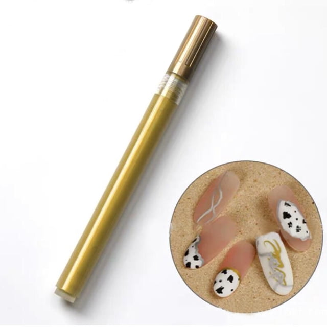 Bolígrafo de Graffiti para Decoración de Uñas, de , Secado , Impermeable, Pintura de Puntos, Bolígrafo para Detalles de Larga Dura - oro Yinane Pluma de graffiti de arte de uñas