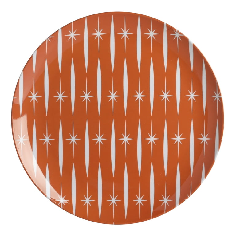 Wanda June Home Retro Renegade Orange 12-Piece Melamine Dinnerware