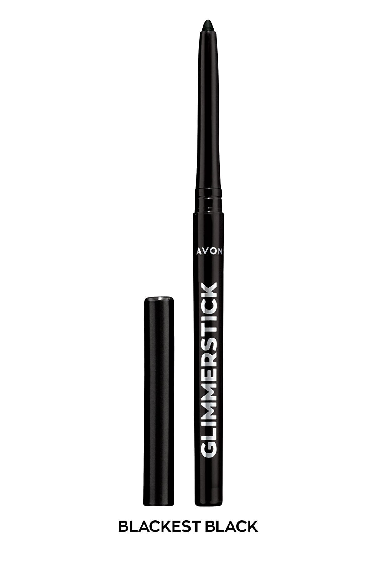 Avon Ultra Colour Glimmerstick Retractable Eyeliner, Blackest Black, Waterproof & Smudge-Proof Glide-On Eye Makeup, Set of 4, 0.01 oz / 0.28 g Each