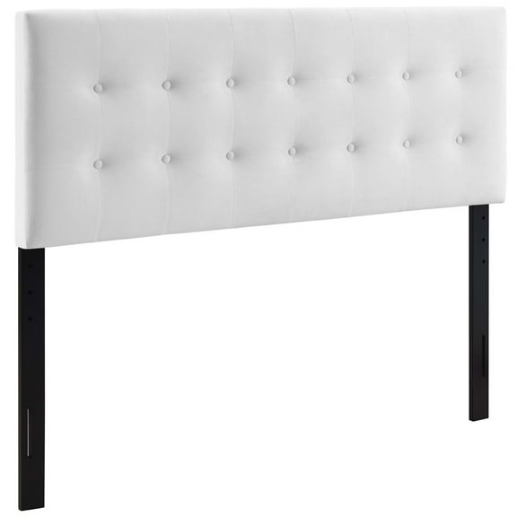 Ergode Emily King Biscuit Tufted Performance Velvet Headboard - White