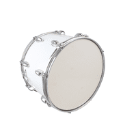 Hassch 14 x 10 Marching Snare Drum with Drumsticks, Key & Adjustable Strap for Percussion Performance & Parade, White