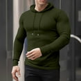 thumbnail image 2 of Caqnni Hoodie for Men Solid Color Solid Color Pullover Sweatshirts Novelty Hoodies for Fall and Winter Solid Color Pullover Mens Hoodie (3XL,Green), 2 of 7