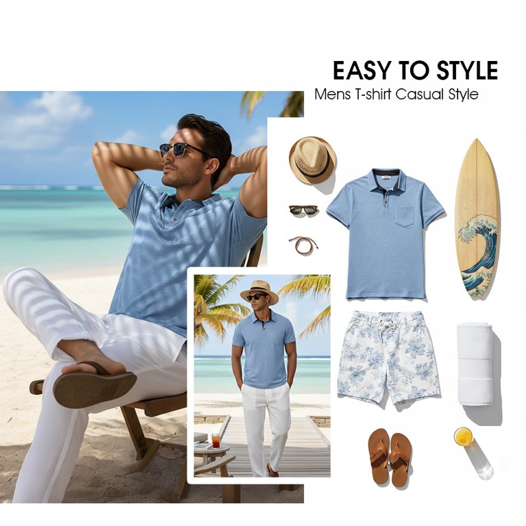 GIRUNS Men's Cotton Polo Shirt photo 8
