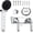 Chrome, variant on RV Shower Faucet with Handheld Showerhead & Hose, 4" ABS Shower Set, Leak & Rust Resistant for RV Camper Motorhome Travel Trailer (Chrome, Indoor/Outdoor Use)