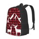 thumbnail image 1 of Disketp Christmas Buffalo Plaid Mochila Minimalista de Gran Capacidad, Mochila de Viaje para Escuela, Trabajo o Uso Diario, 1 of 6