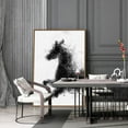 thumbnail image 4 of IDEA4WALL Framed Canvas Wall Art Abstract Black Horse Prints for Modern Home Decoration, 24"x36", 4 of 4