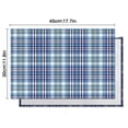 thumbnail image 6 of Blue White and Yellow Checkered Pattern Summer Placemats Table Placemats Set Of 4-Linen Kitchen Washable Placemats Table Mats 11.8"x17.7" Non-Slip Heat Resistant, 6 of 6