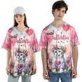 thumbnail image 4 of Hello Valentine’s Day American Shorthair Flower Crown Romantic Pink Floral All Over Print 3D Baseball Shirt Cat Lover Kitten Owner Gifts Softball Sport - 00031, 4 of 6