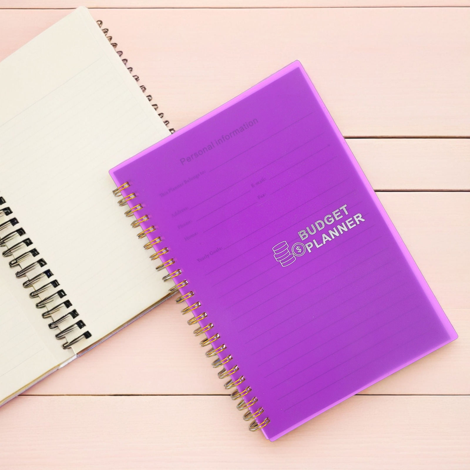 OUNONA Daily Budget Planner Budget Book Purple PP 1Set