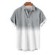 thumbnail image 3 of Mens Casual Manga Corta Botón Abajo Camisas Turndown Cuello Blusa de Impresión, Poliéster Ligero Top de la Moda para el Verano Al Aire Libre Y el Uso Diario, 3 of 6