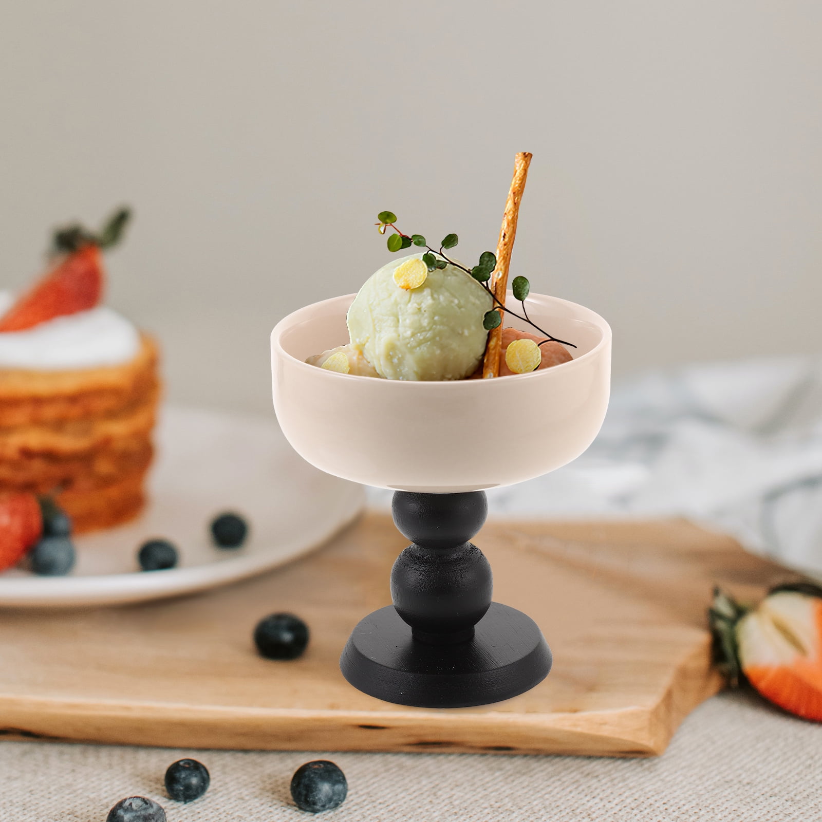 Wooden Dessert Bowl for Ice Cream and Pudding - Stylish, Cup for Serving
