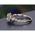 thumbnail image 5 of Vintage 1.50 Carat Man made diamond moissanite and Man made diamond moissanite Halo Ring with 18k Gold Plating, 5 of 6