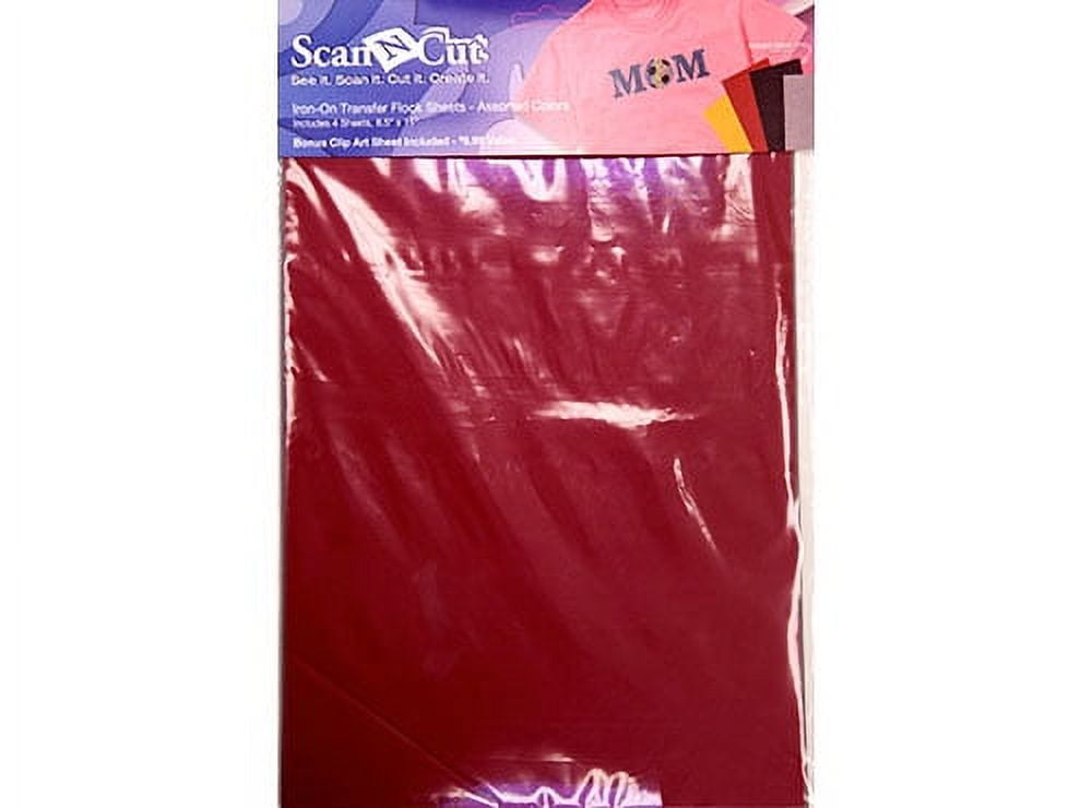 Brother ScanNCut Iron-On Transfer Flock Sheets Assorted Colors CATFL01